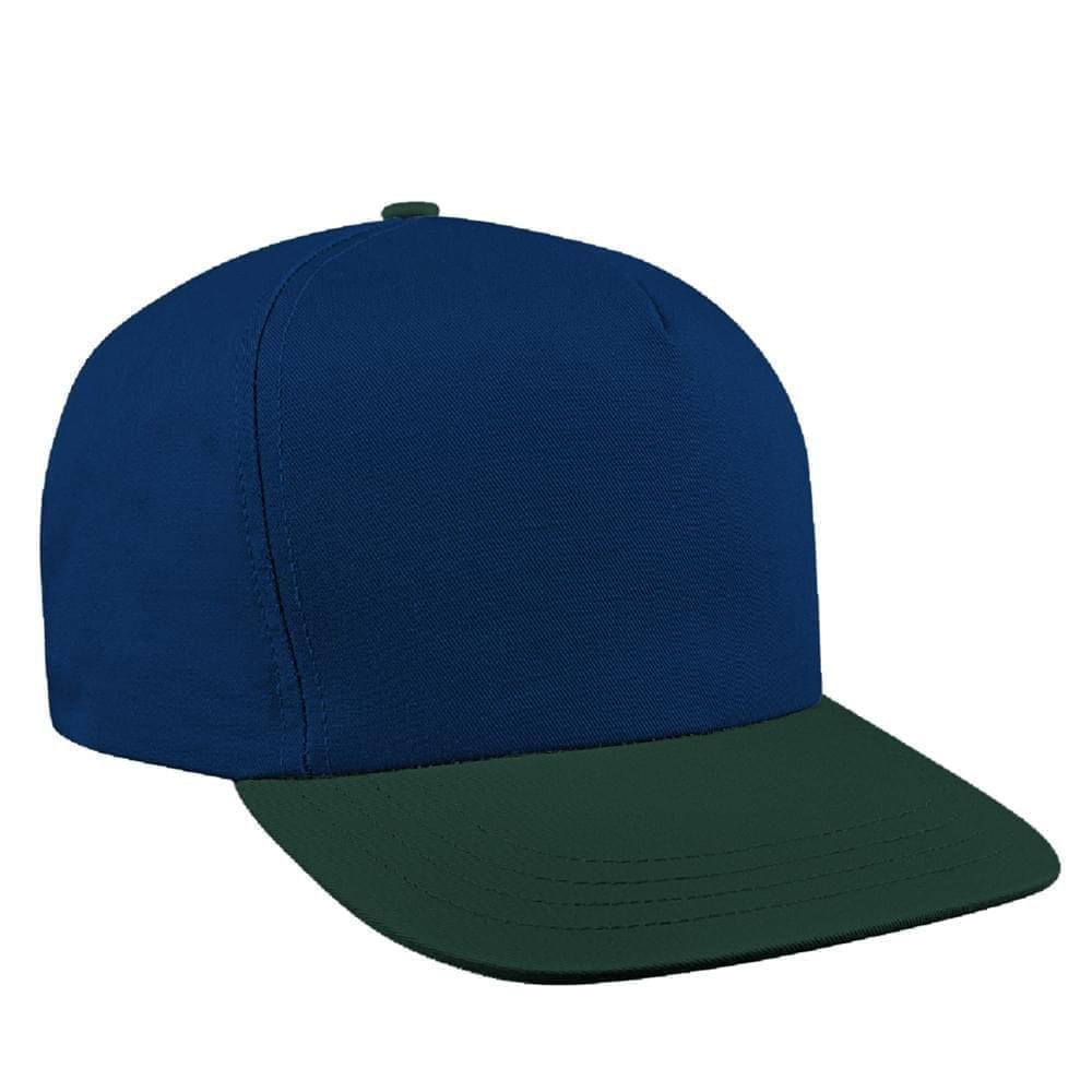 Navy-Hunter Green Twill Velcro Trucker