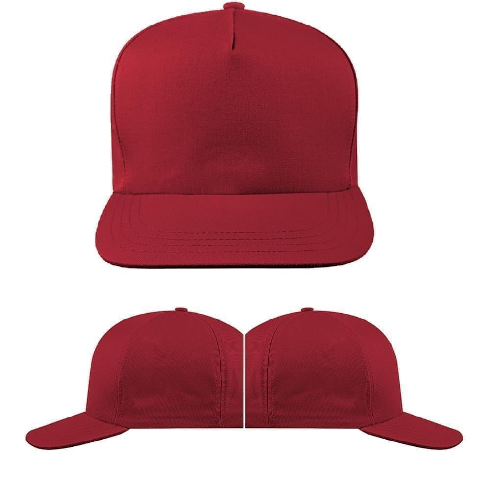 red trucker cap