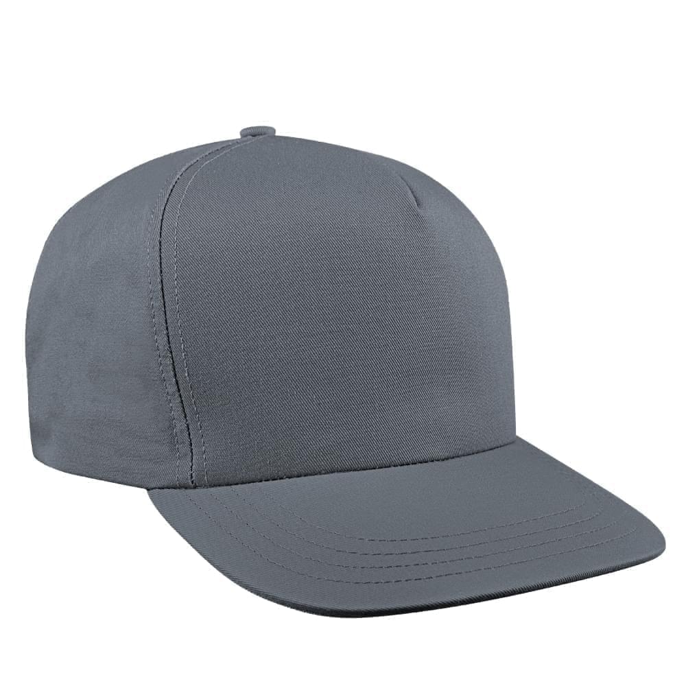 Heather Grey Twill Velcro Trucker
