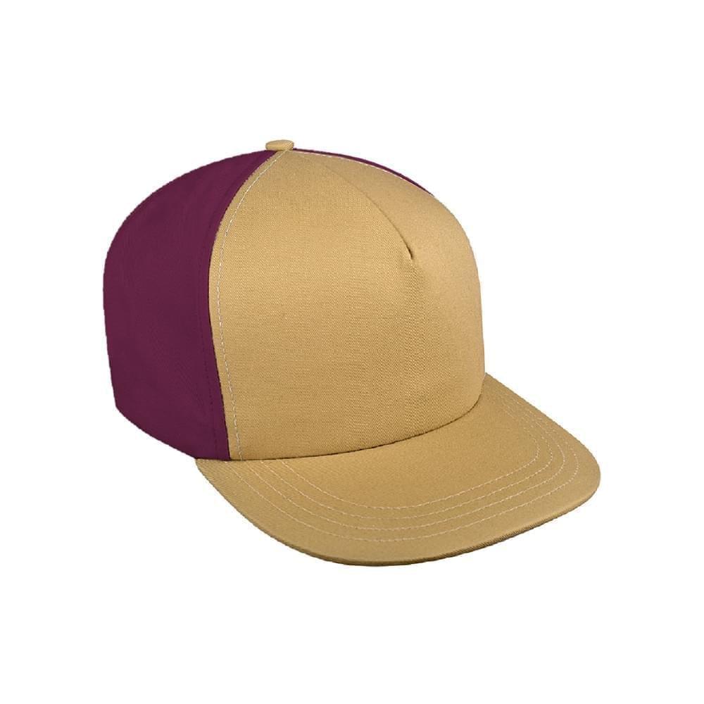 Khaki-Burgundy Pro Knit Snapback Trucker