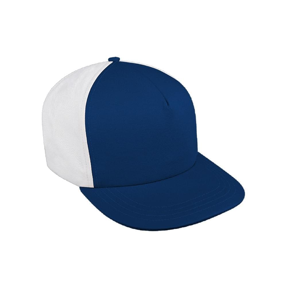 Navy-White Wool Velcro Trucker