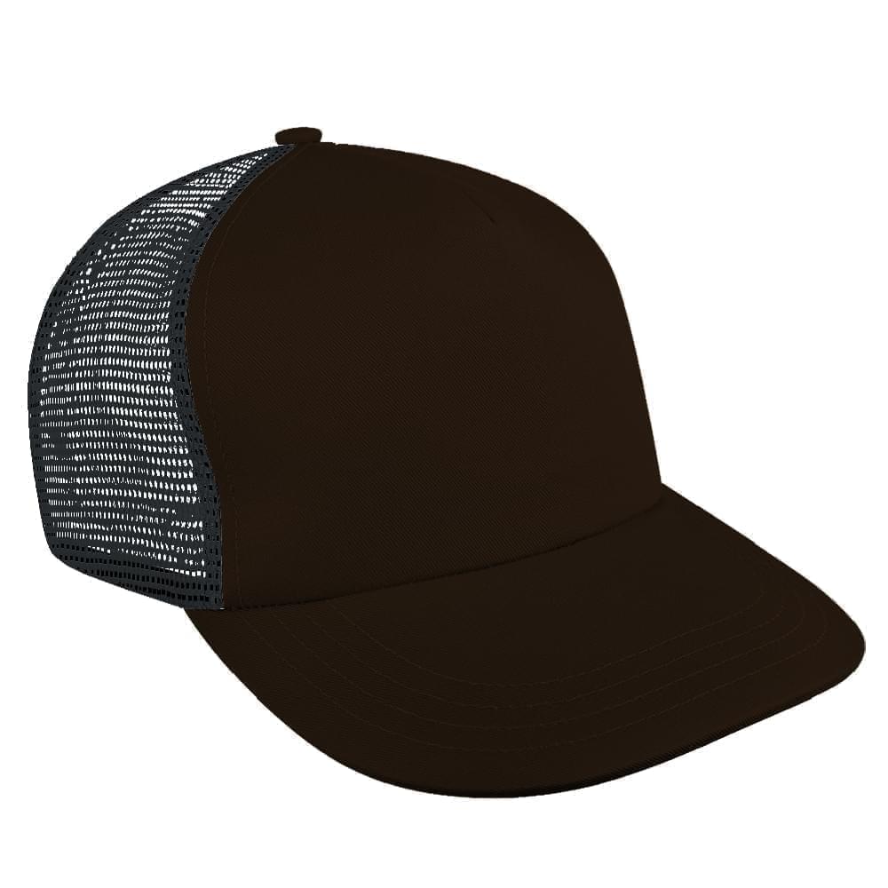 Black-Dark Gray Meshback Velcro Trucker