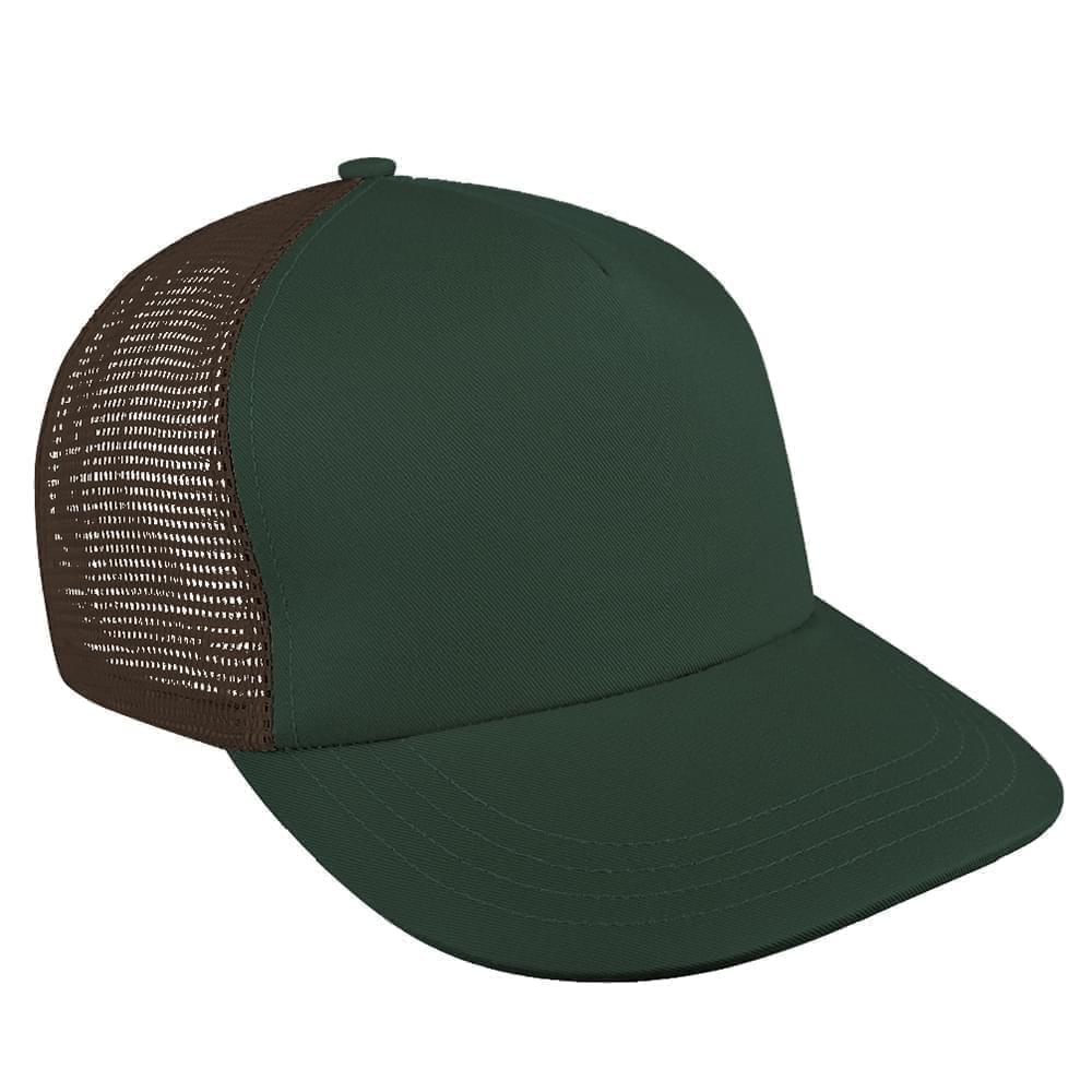 Hunter Green-Black Meshback Velcro Trucker