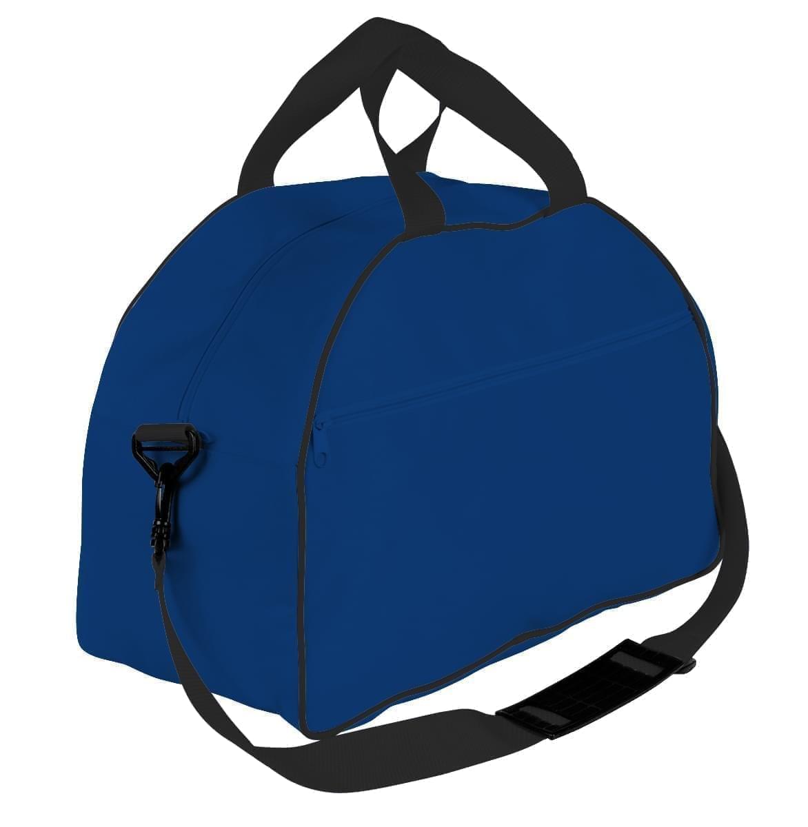 USA Made Nylon Poly Weekender Duffel Bags, Royal Blue-Black, 6PKV32JA0R