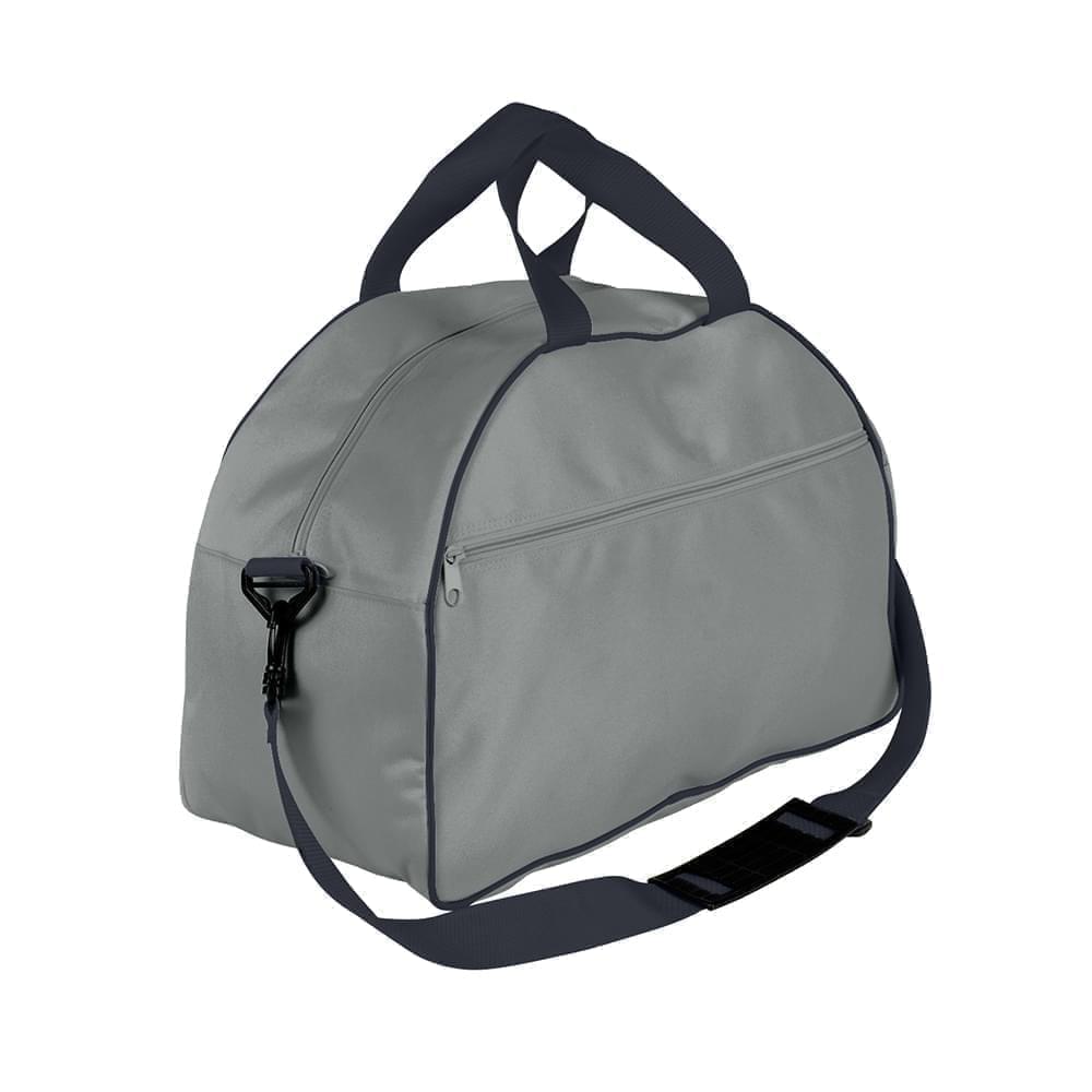 USA Made Nylon Poly Weekender Duffel Bags, Grey-Graphite, 6PKV32JA1T