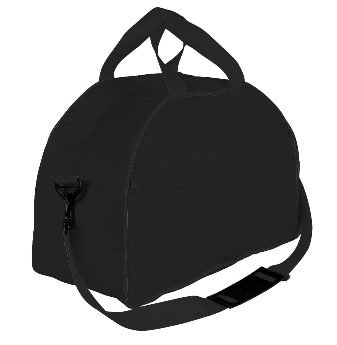 USA Made Nylon Poly Weekender Duffel Bags, Black-Black, 6PKV32JAOR