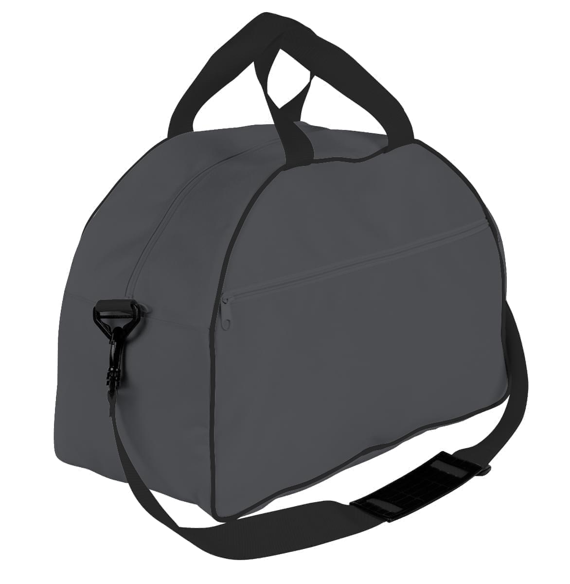 USA Made Nylon Poly Weekender Duffel Bags, Graphite-Black, 6PKV32JARR