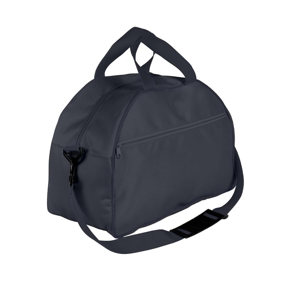 USA Made Nylon Poly Weekender Duffel Bags, Graphite-Graphite, 6PKV32JART