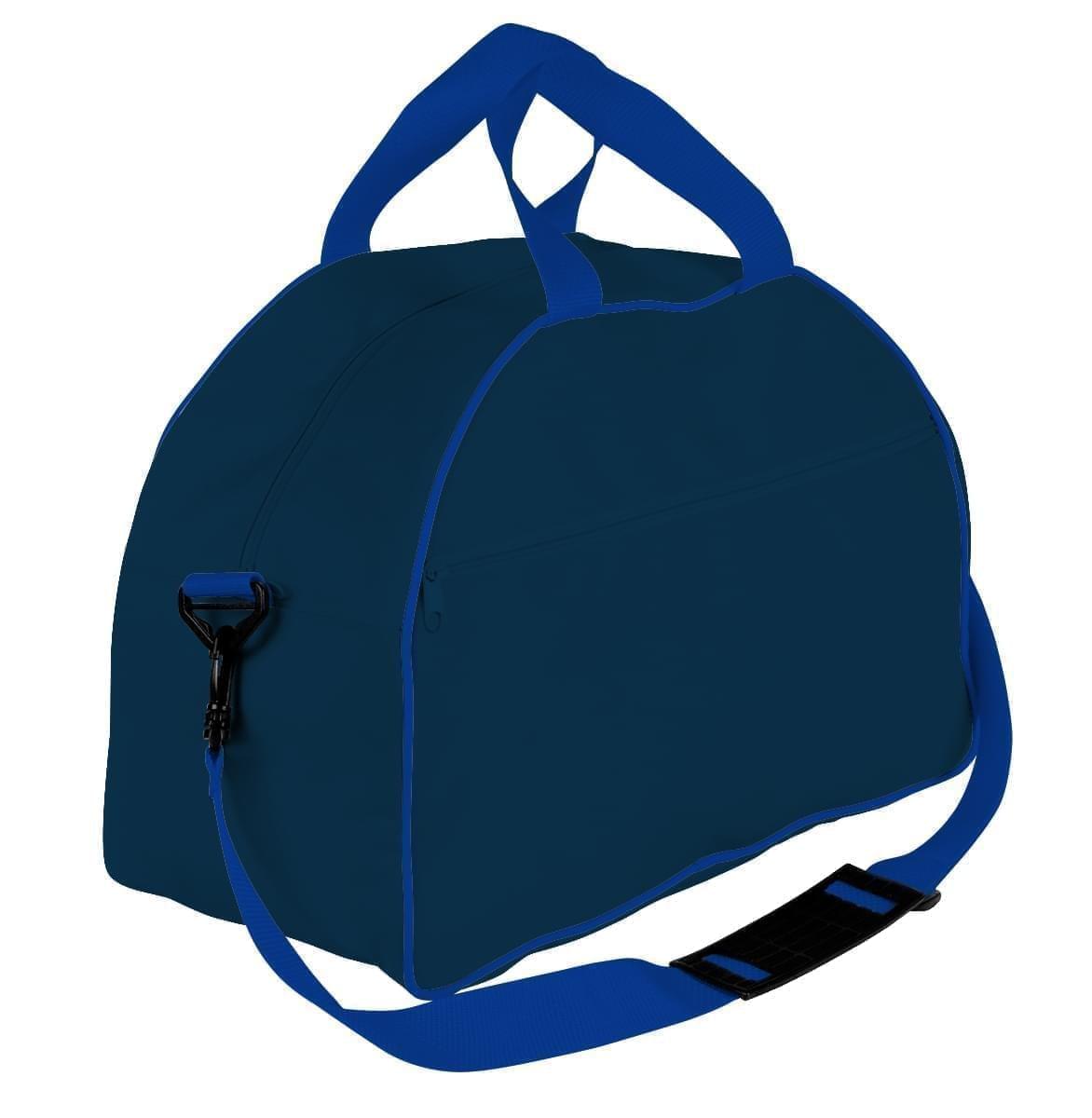 USA Made Nylon Poly Weekender Duffel Bags, Navy-Royal Blue, 6PKV32JAW3