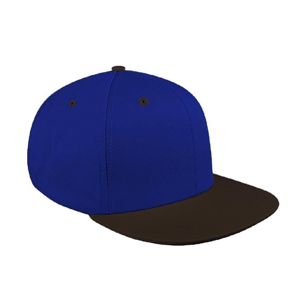 Royal Blue-Black Pro Knit Snapback Flat Brim