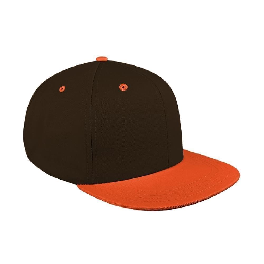 Black-Orange Pro Knit Snapback Flat Brim
