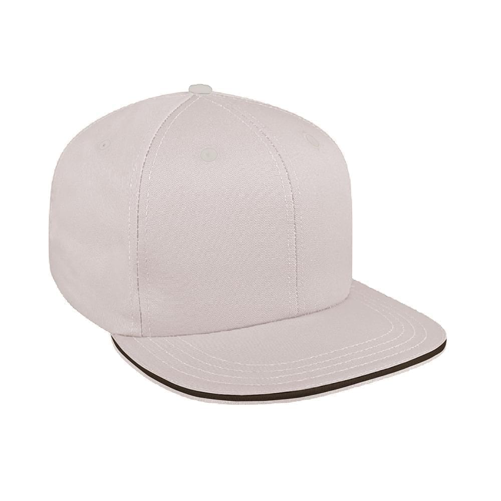 Putty-Black Pro Knit Leather Flat Brim