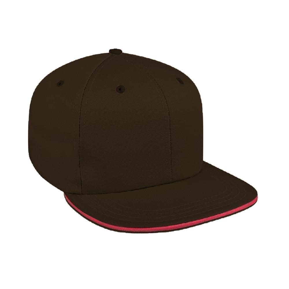 Black-Red Pro Knit Velcro Flat Brim