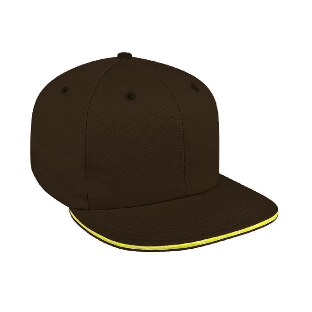 Black-Safety Green Pro Knit Velcro Flat Brim