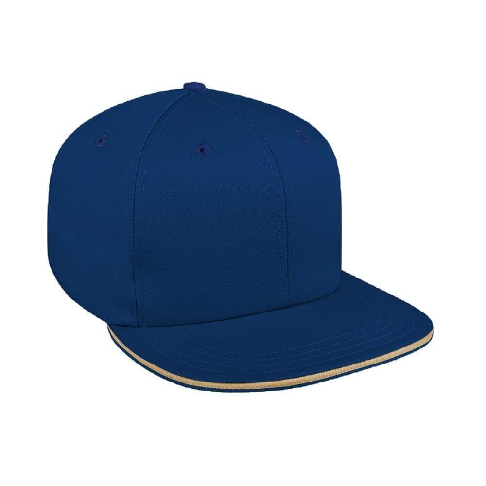 Navy-Khaki Pro Knit Leather Flat Brim