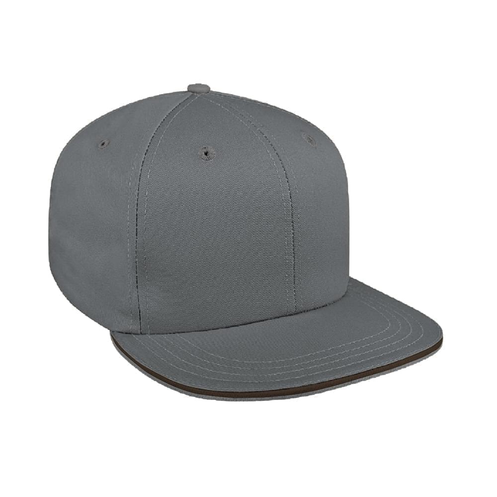 Light Gray-Black Pro Knit Velcro Flat Brim