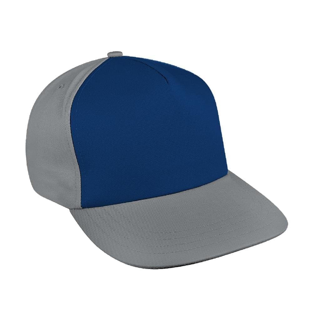 Contrast Front Ripstop Leather Flat Brim
