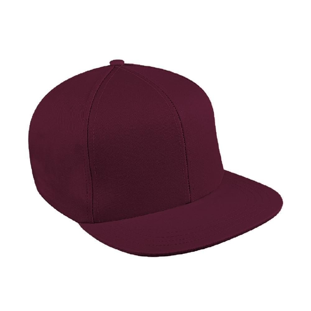 Solid Color Wool Leather Flat Brim