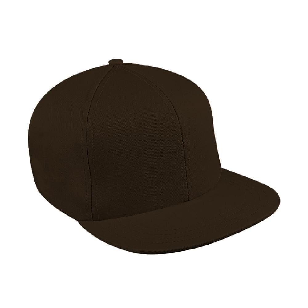 USA Made Black Denim Self Strap Flat Brim