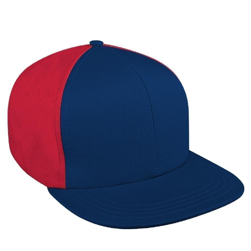Contrast Back Twill Self Strap Flat Brim