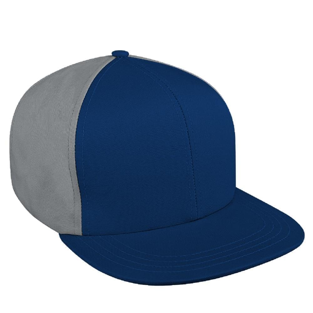 Contrast Back Ripstop Leather Flat Brim