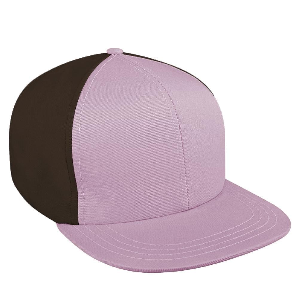 Contrast Back Twill Velcro Flat Brim