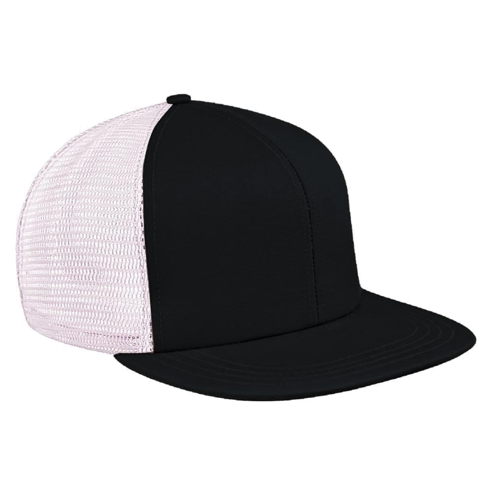 Dark Gray-Pink Meshback Velcro Flat Brim