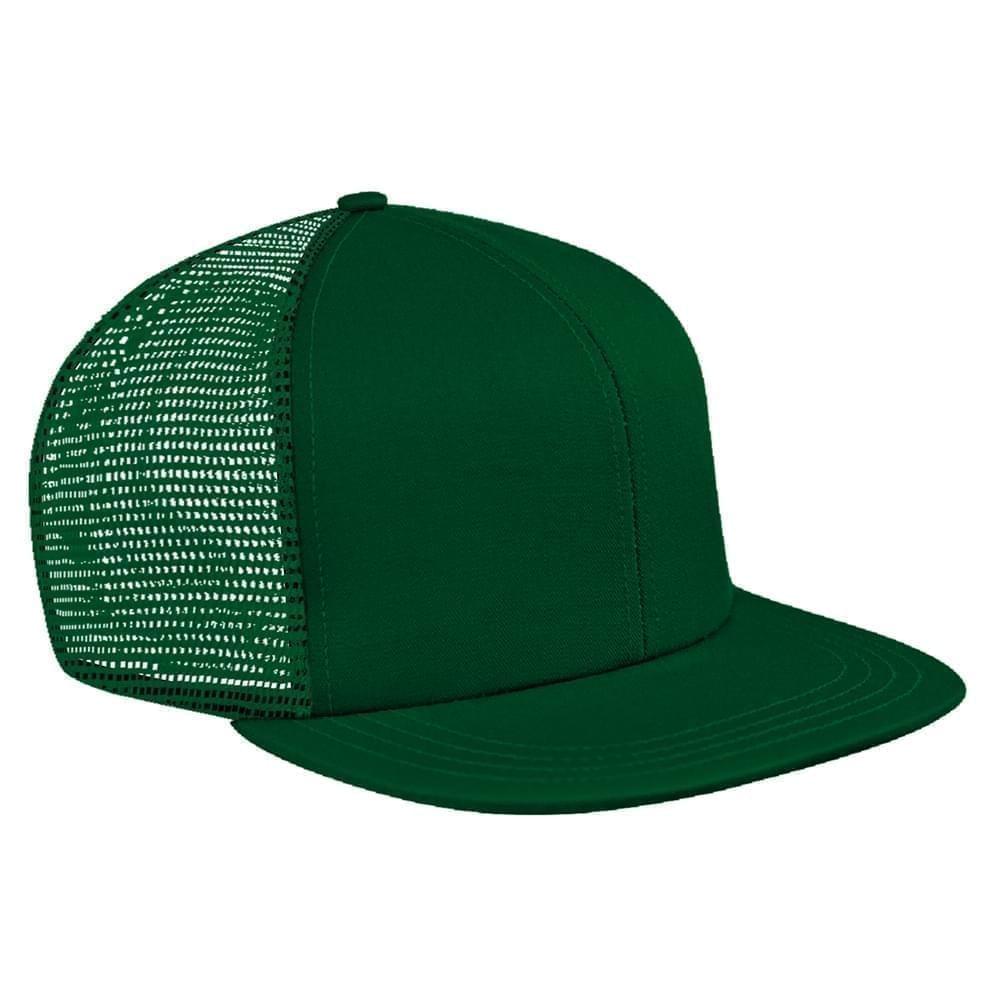 Kelly Green Meshback Velcro Flat Brim