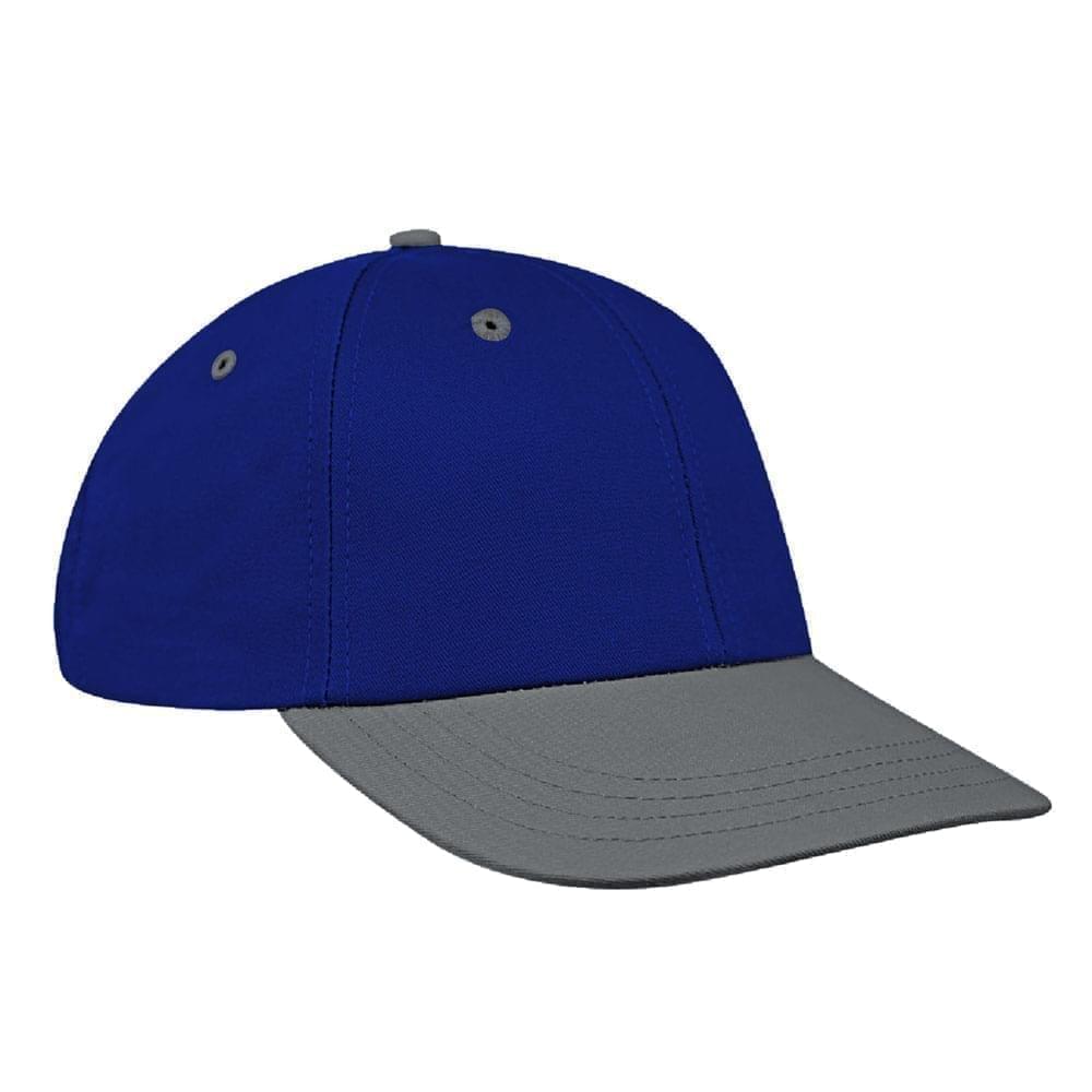 Royal Blue-Light Gray Twill Stretchfit Lowstyle