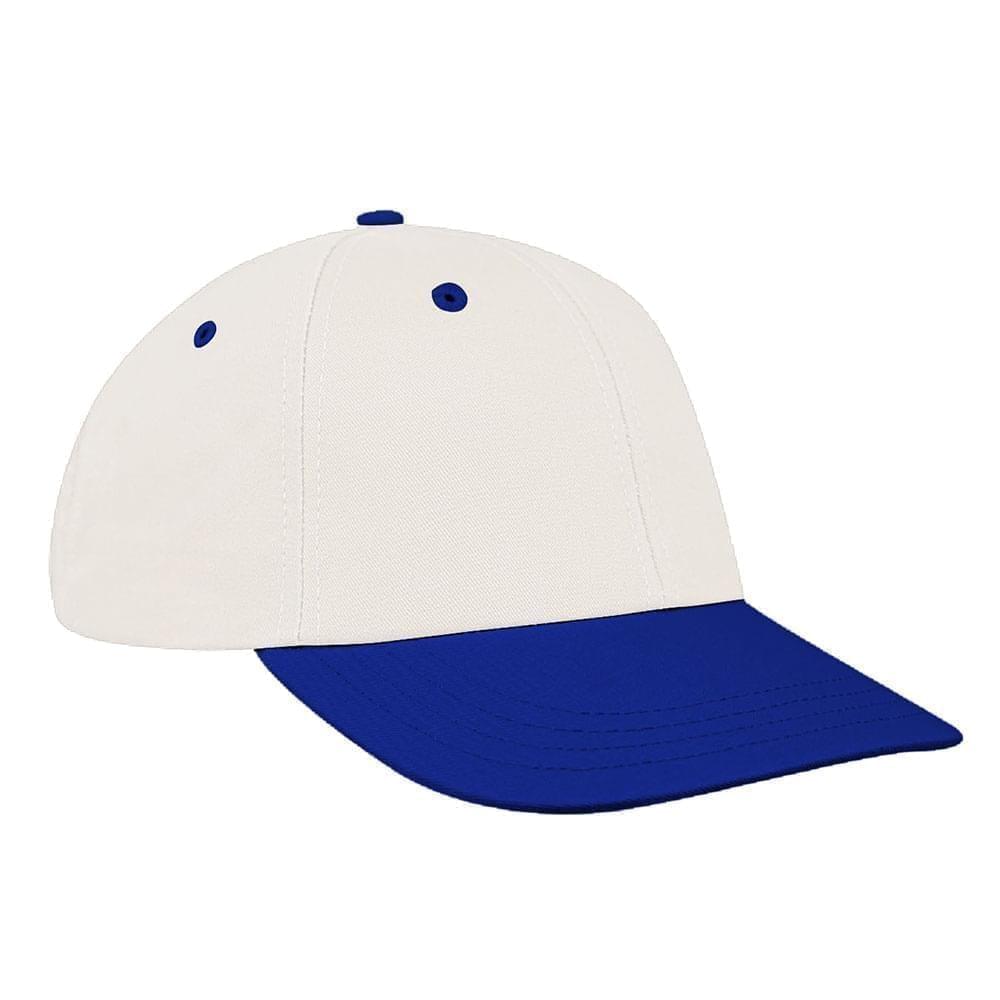 White-Royal Blue Canvas Snapback Lowstyle