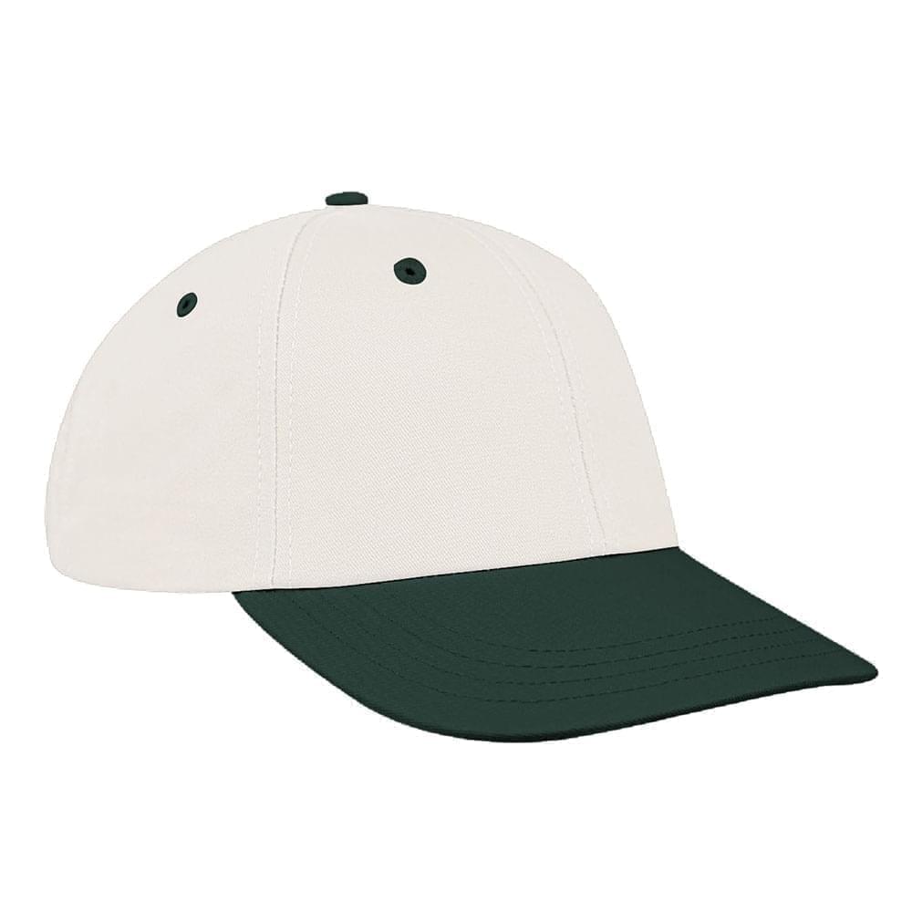 White-Hunter Green Canvas Snapback Lowstyle