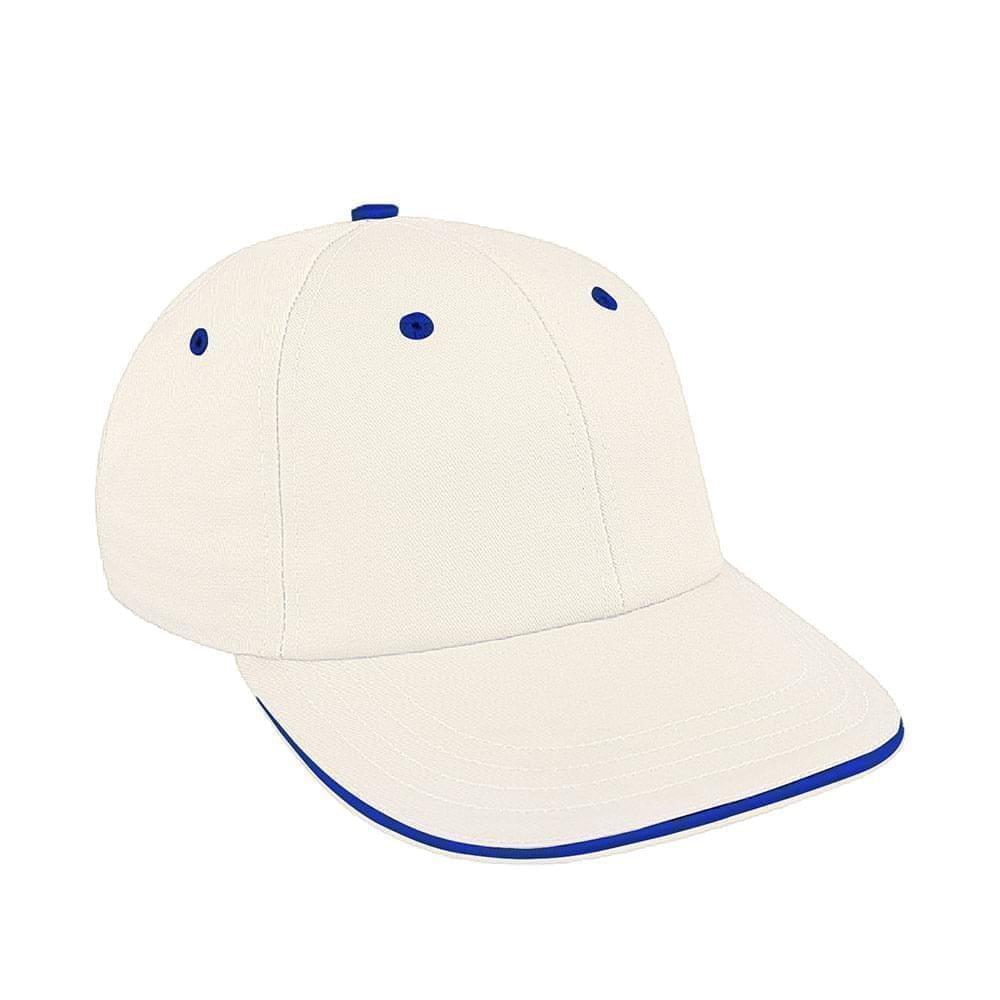 White-Royal Blue Canvas Snapback Lowstyle