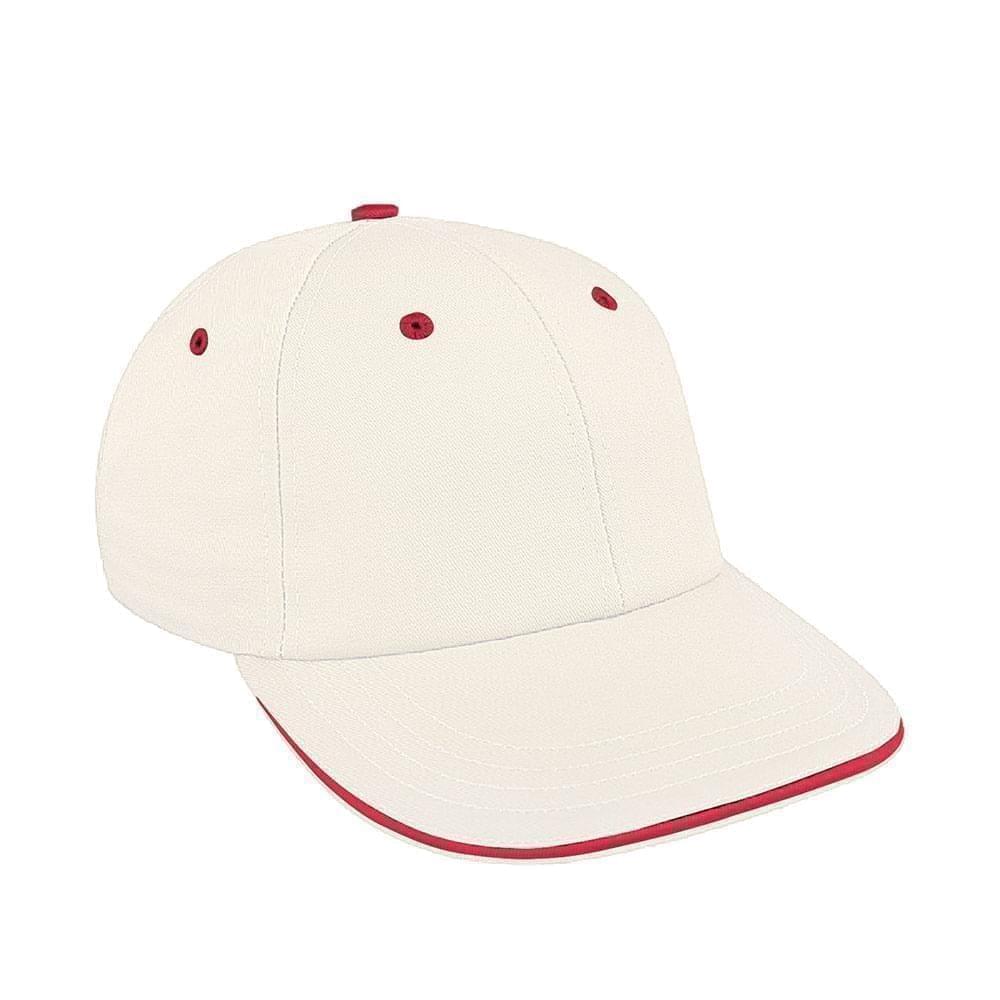 White-Red Canvas Velcro Lowstyle