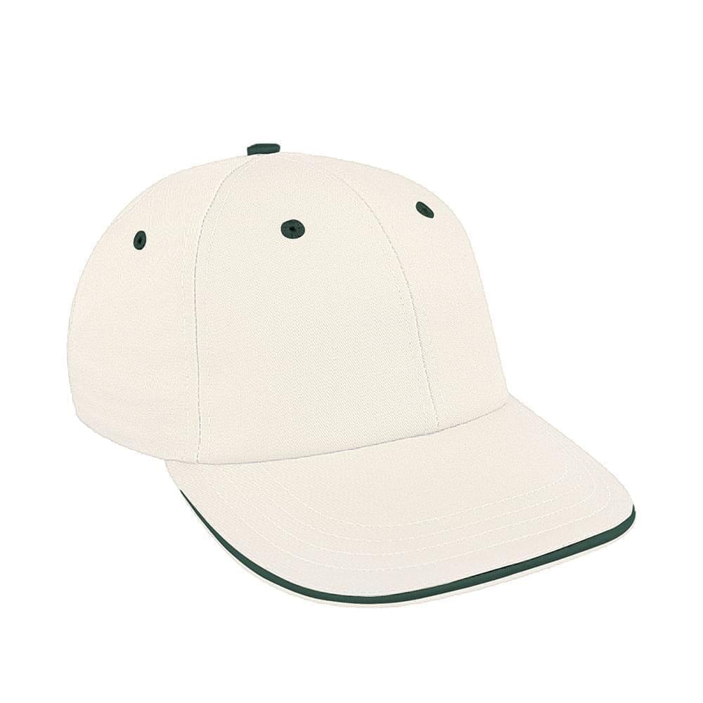 White-Hunter Green Canvas Snapback Lowstyle