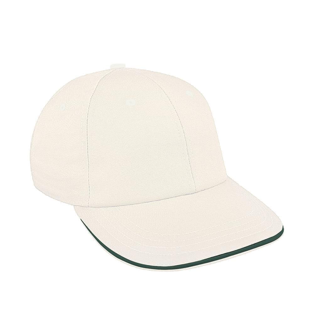 White-Hunter Green Brushed Self Strap Lowstyle
