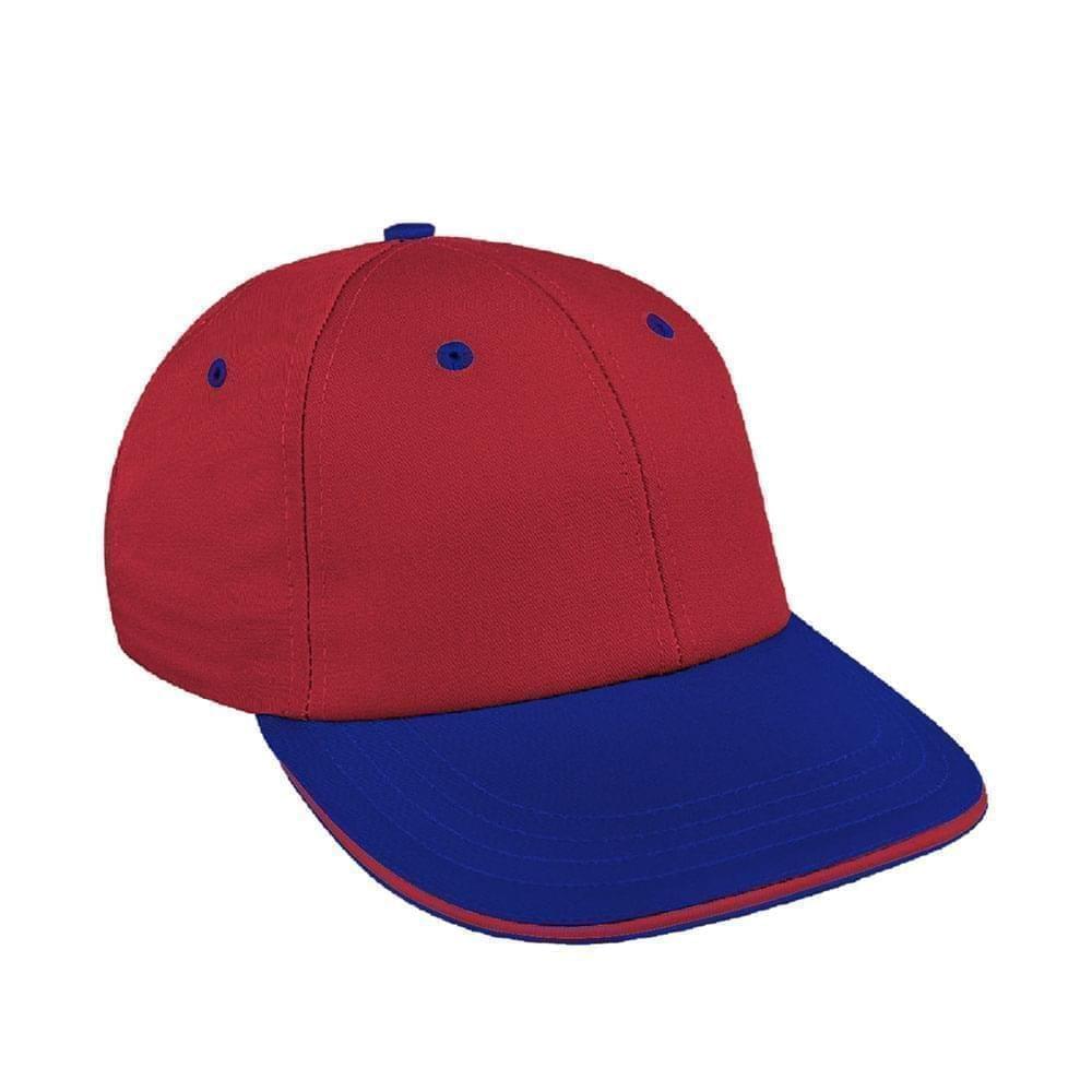 Red-Royal Blue Canvas Snapback Lowstyle