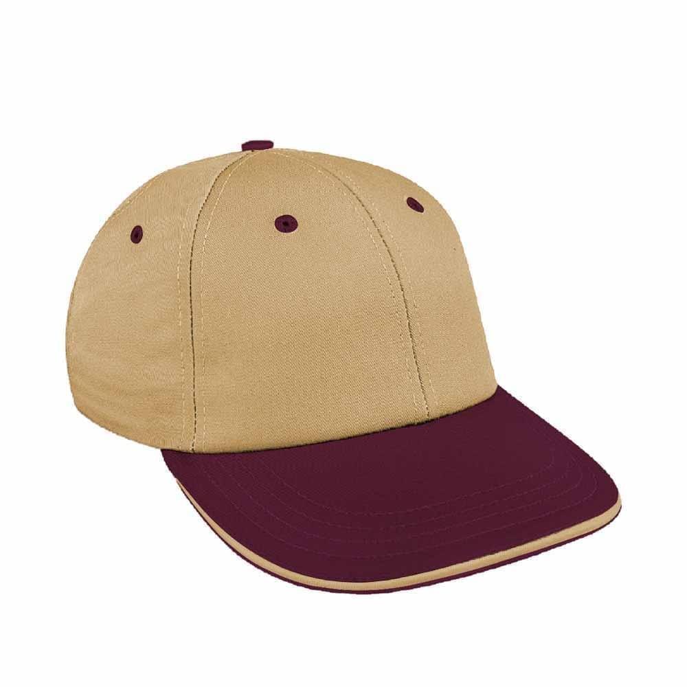 Khaki-Burgundy Canvas Slide Buckle Lowstyle