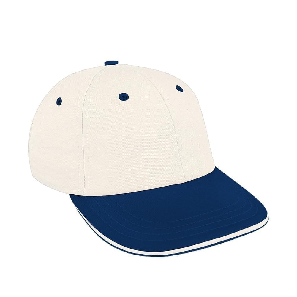 White-Navy Canvas Velcro Lowstyle