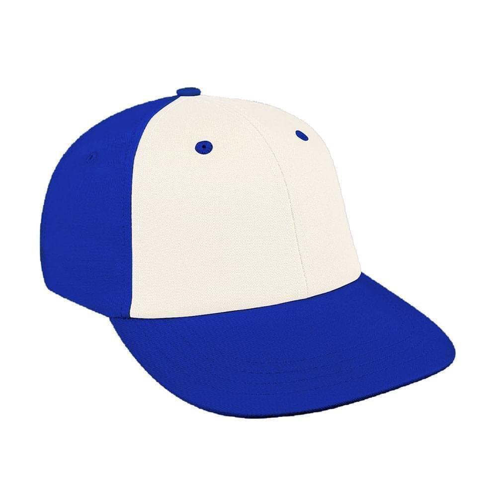 White-Royal Blue Canvas Snapback Lowstyle