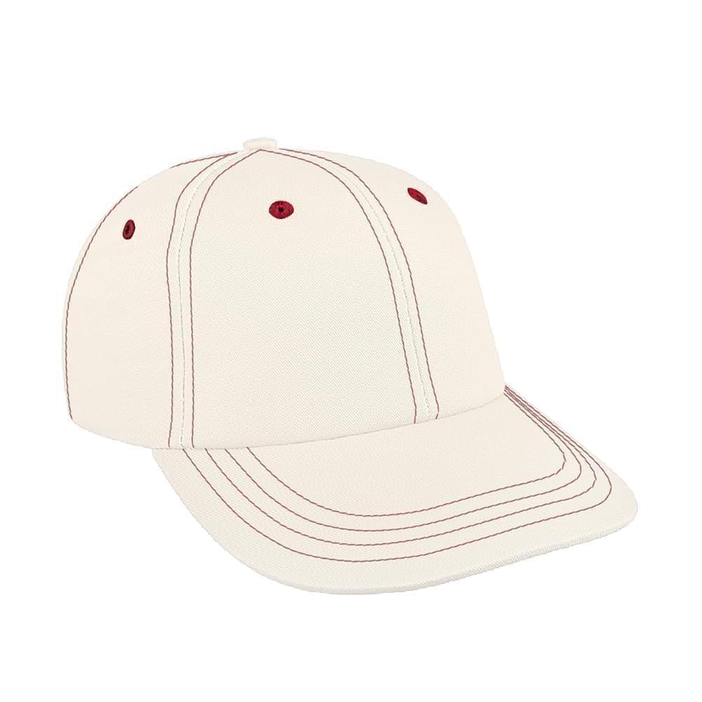 White-Red Canvas Snapback Lowstyle