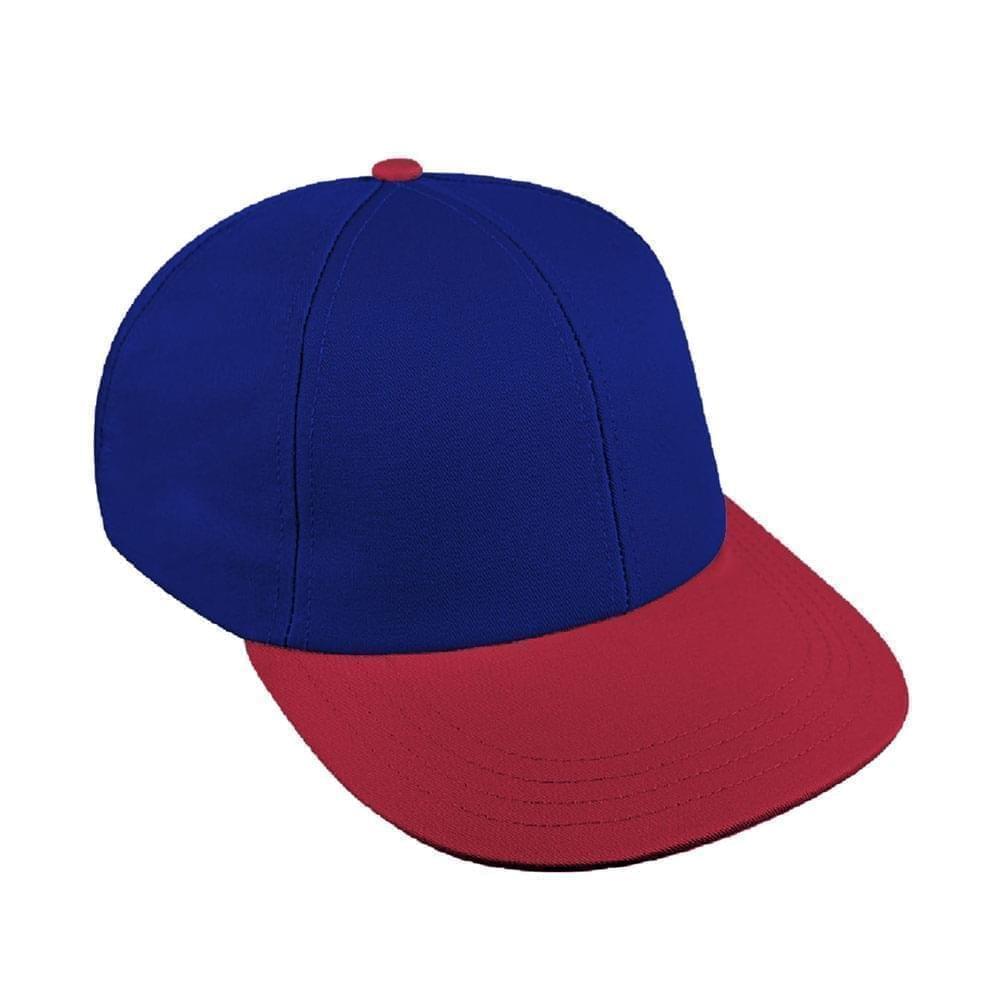 Royal Blue-Red Canvas Snapback Lowstyle