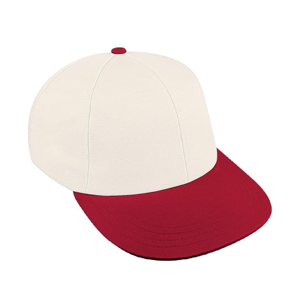 White-Red Canvas Snapback Lowstyle