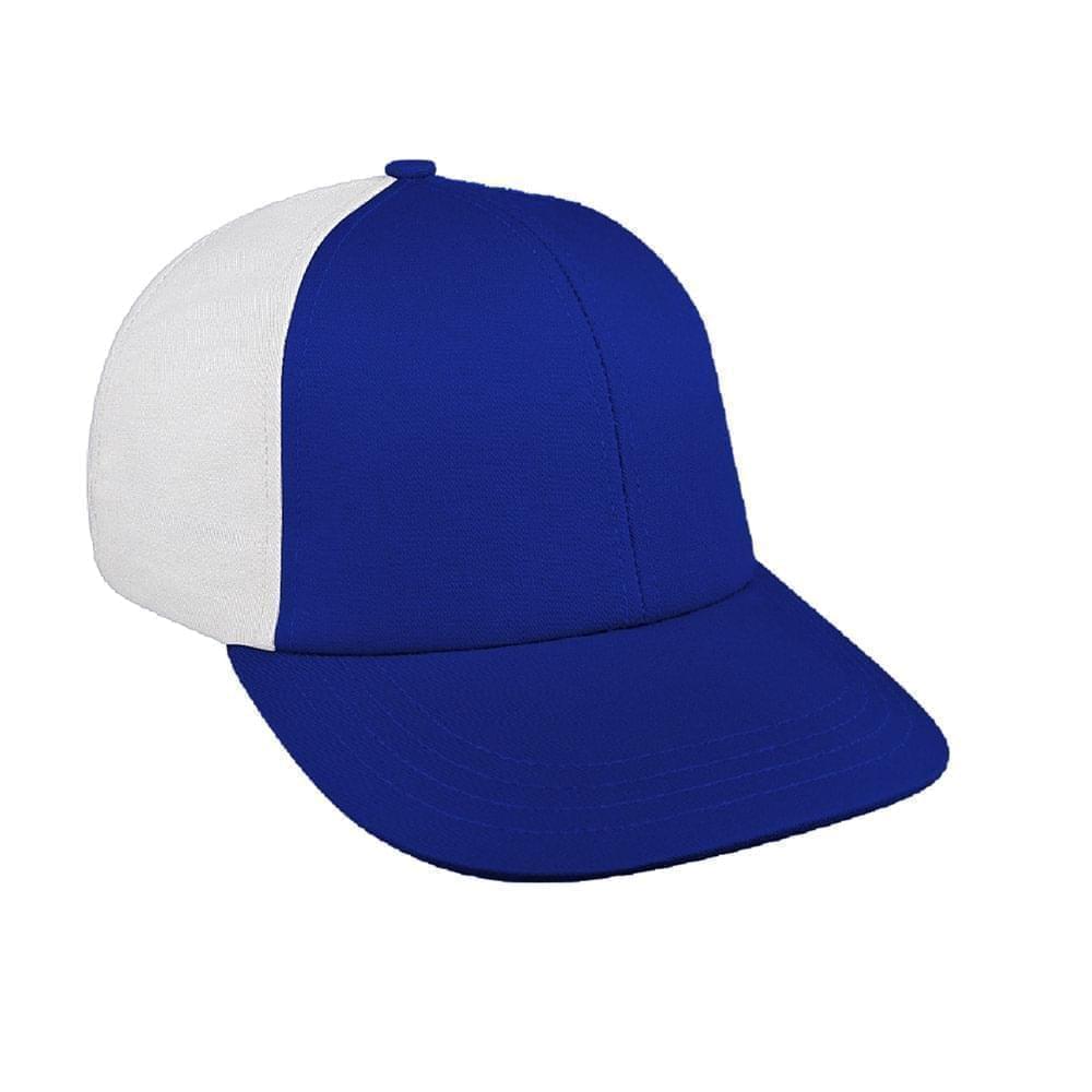 Royal Blue-White Canvas Snapback Lowstyle
