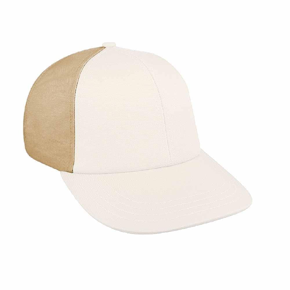 White-Khaki Canvas Velcro Lowstyle