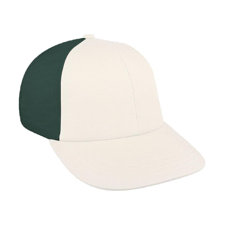 White-Hunter Green Canvas Velcro Lowstyle