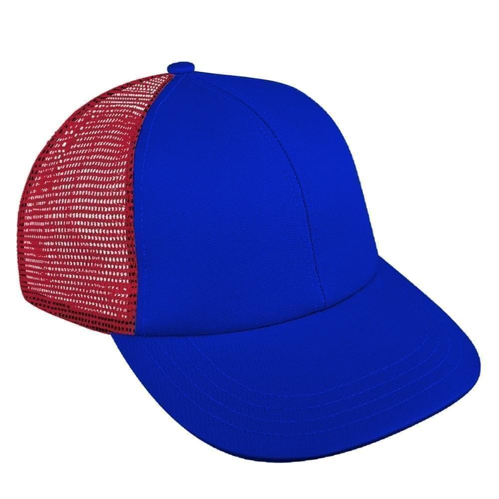 Royal Blue-Red Meshback Snapback Lowstyle