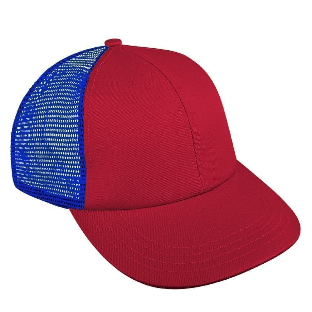 Red-Royal Blue Meshback Velcro Lowstyle