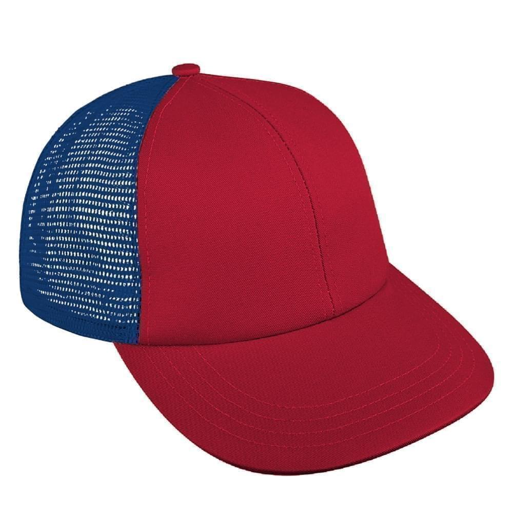 Red-Navy Meshback Velcro Lowstyle
