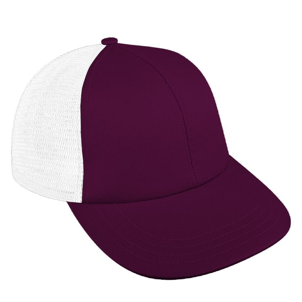 Burgundy-White Meshback Velcro Lowstyle
