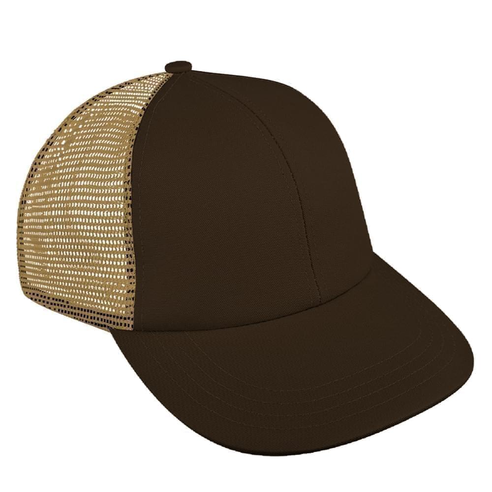 Black-Khaki Meshback Snapback Lowstyle
